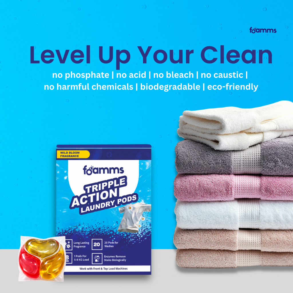 foamms tripple action laundry pods